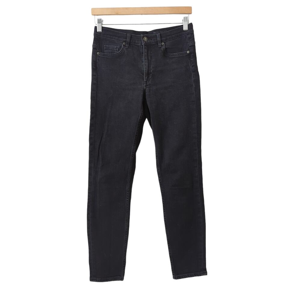 COS Women's High Rise Skinny Fit Cropped Leg Jeans Faded Black Size 27 Stretchy